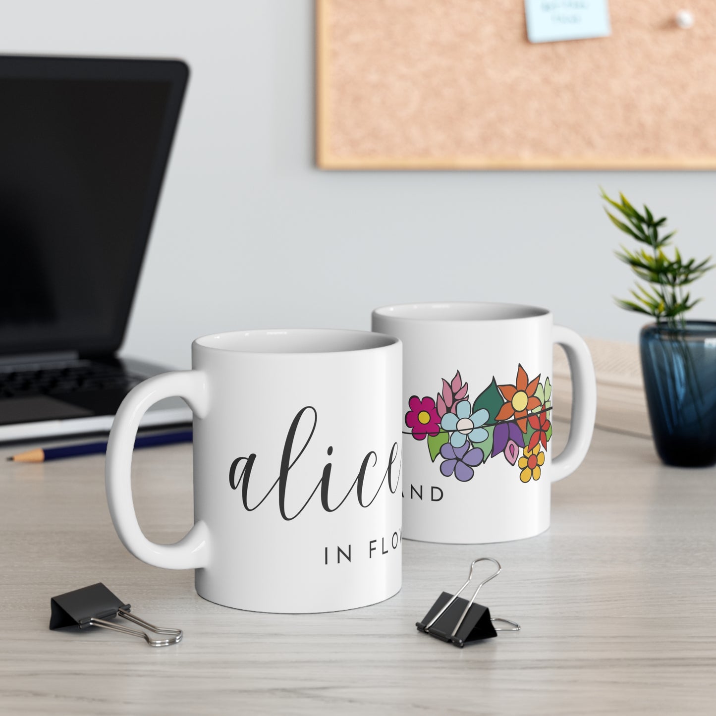 Alice in Flowerland - Floral Ceramic Mug 11oz