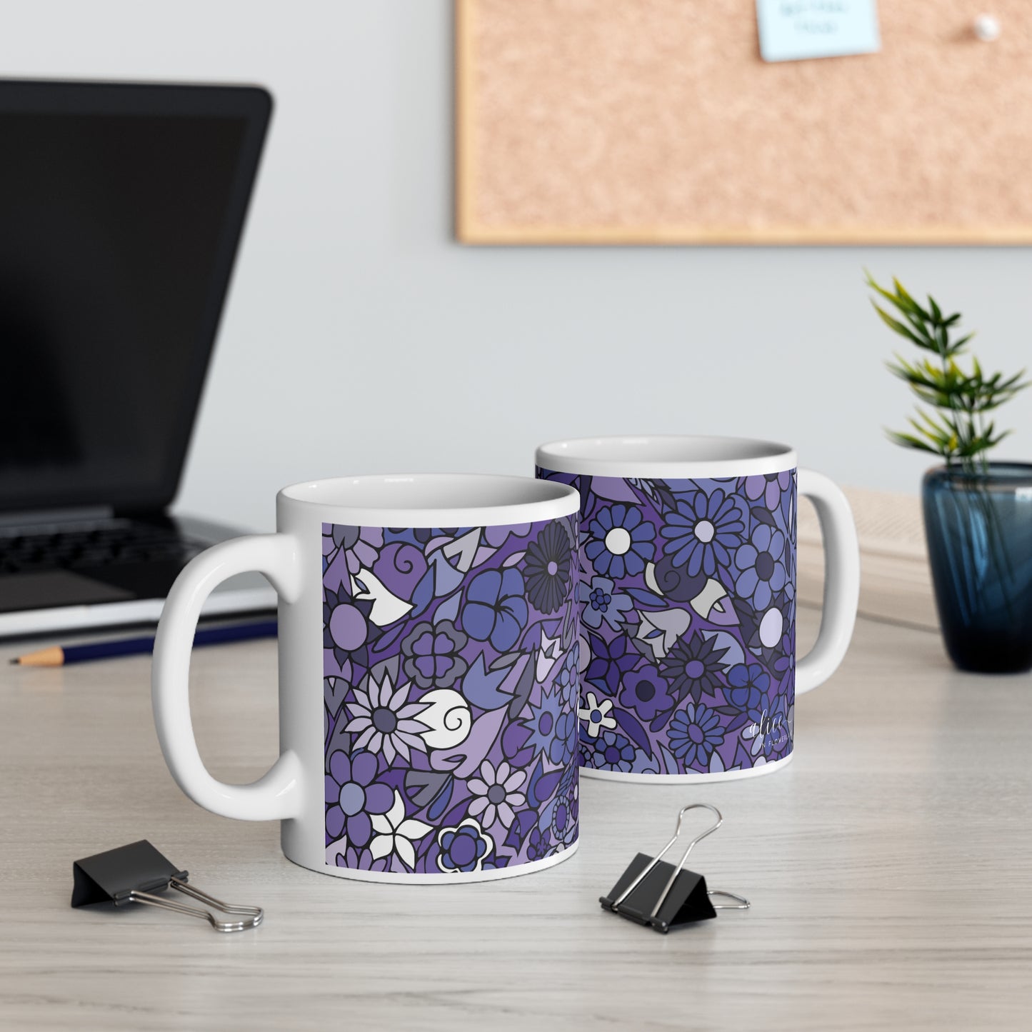 Amethyst - Crystal Series - Floral Ceramic Mug 11oz