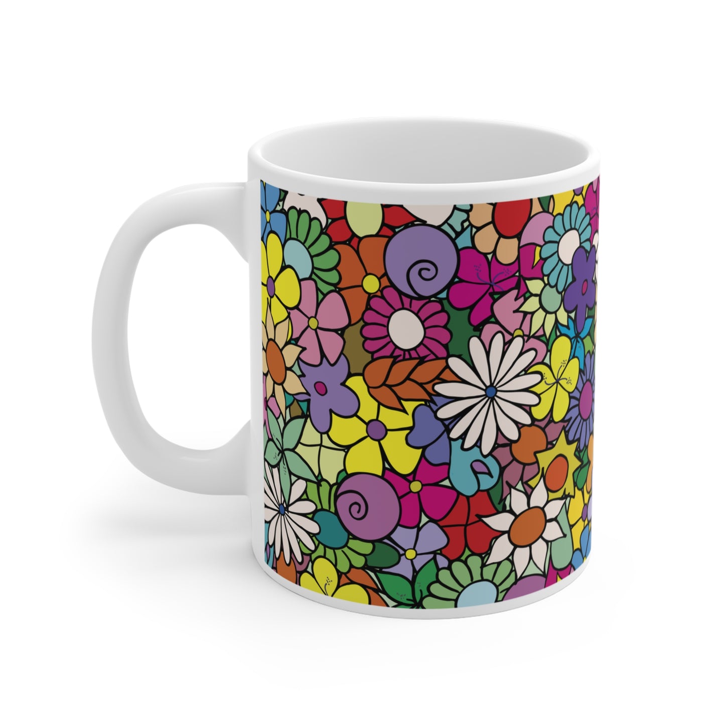 Flowerland Blooms - Floral Ceramic Mug 11oz