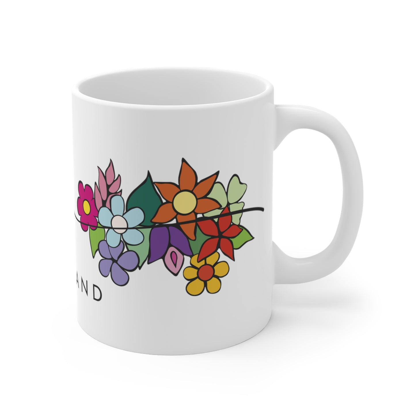 Alice in Flowerland - Floral Ceramic Mug 11oz