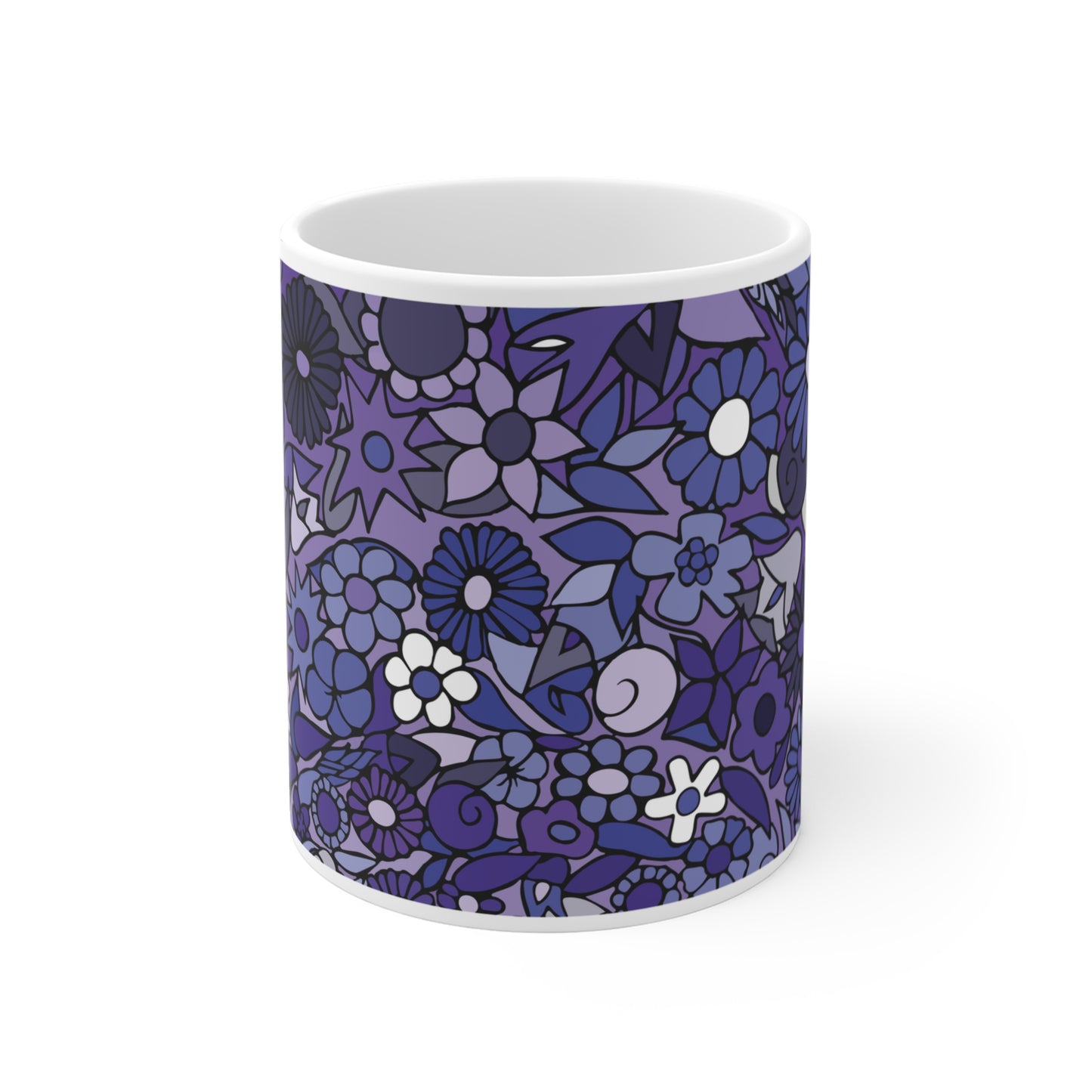 Amethyst - Crystal Series - Floral Ceramic Mug 11oz