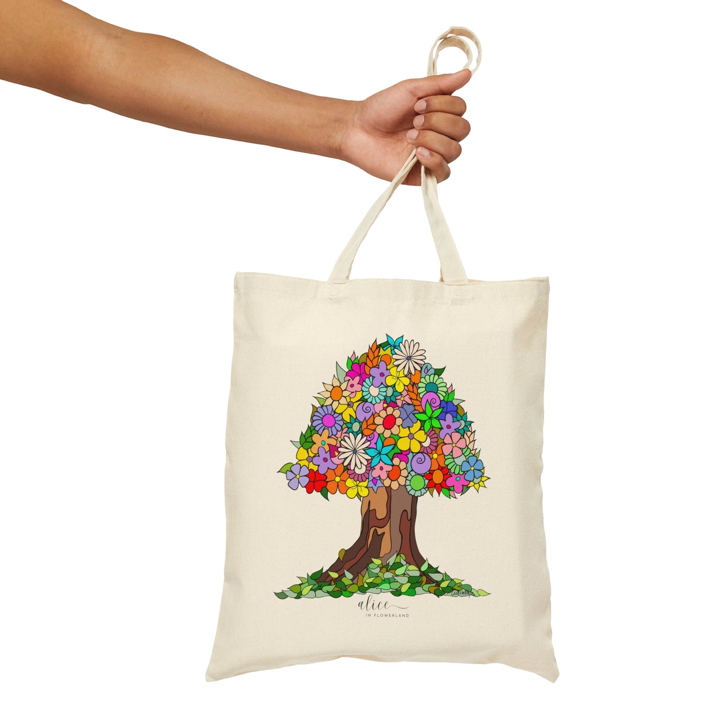 Tree of Happiness  - Cotton Canvas Tote Bag