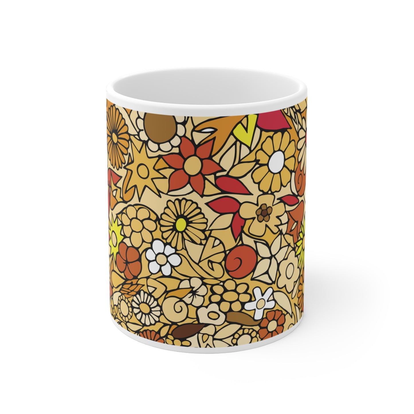 Amber - Crystal Series - Floral Ceramic Mug 11oz