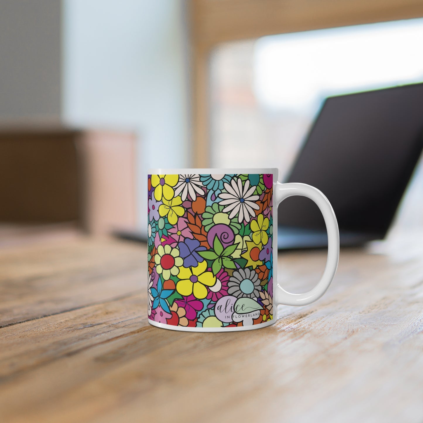 Flowerland Blooms - Floral Ceramic Mug 11oz