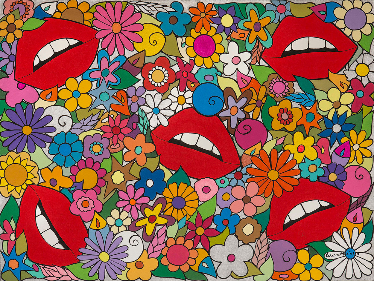 Lips in Spring - Bocas en Primavera (36in x 40in)