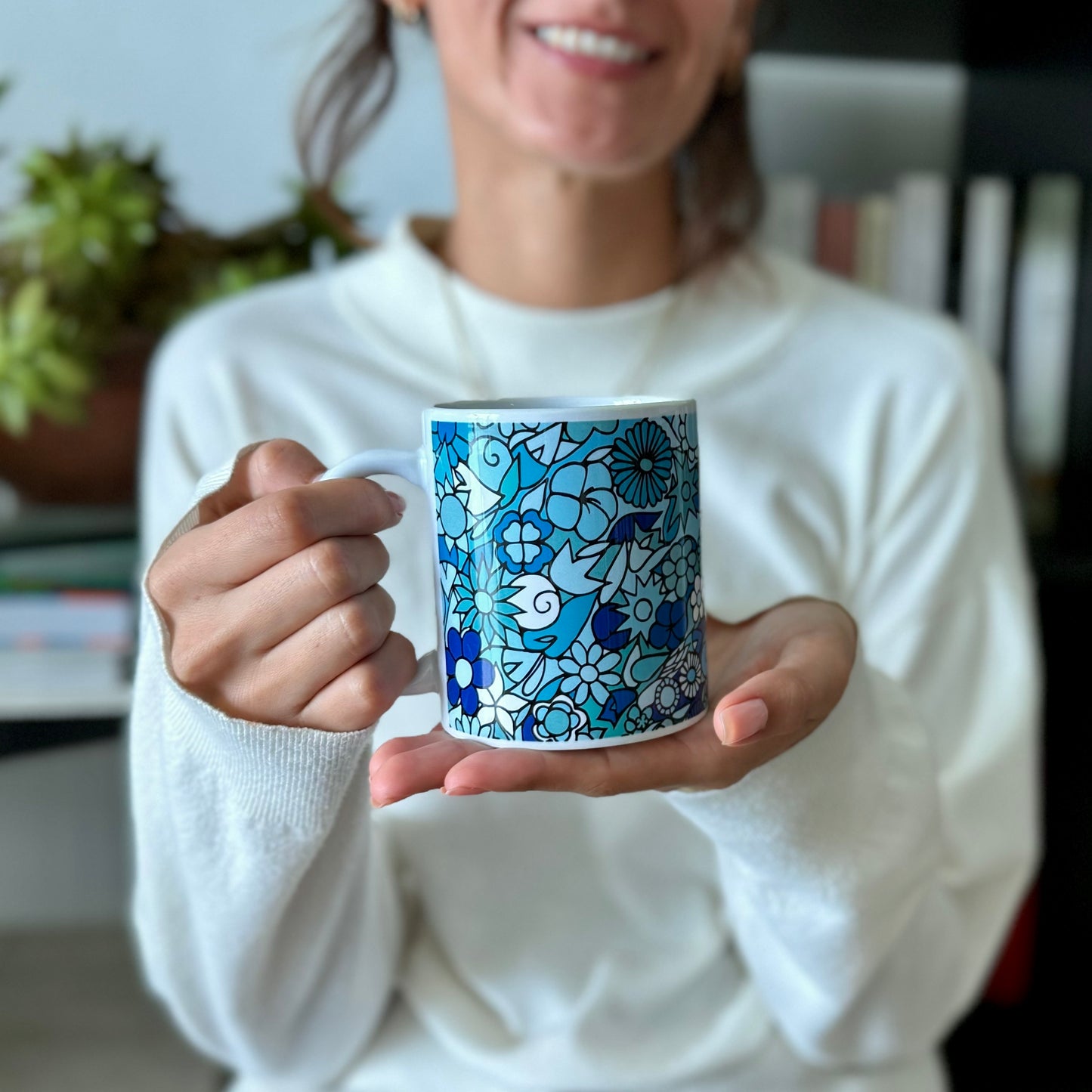 A - Floral Mugs "Crystal" Series | Turquoise | Amethyst | Amber | Jade